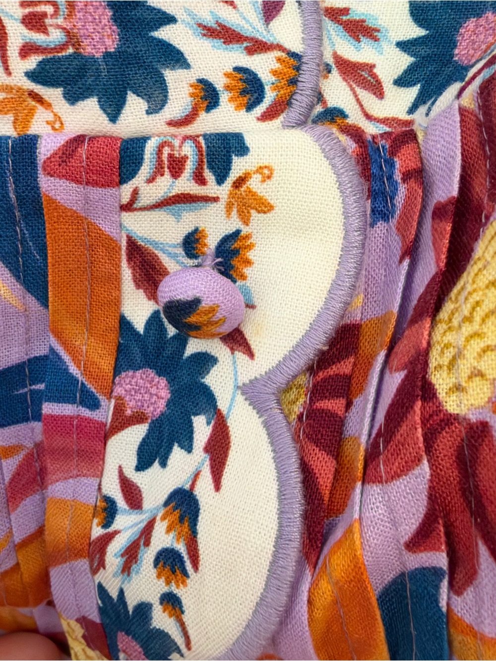 Farm Rio Lilac Linen Romper - M - Picture 2 of 7